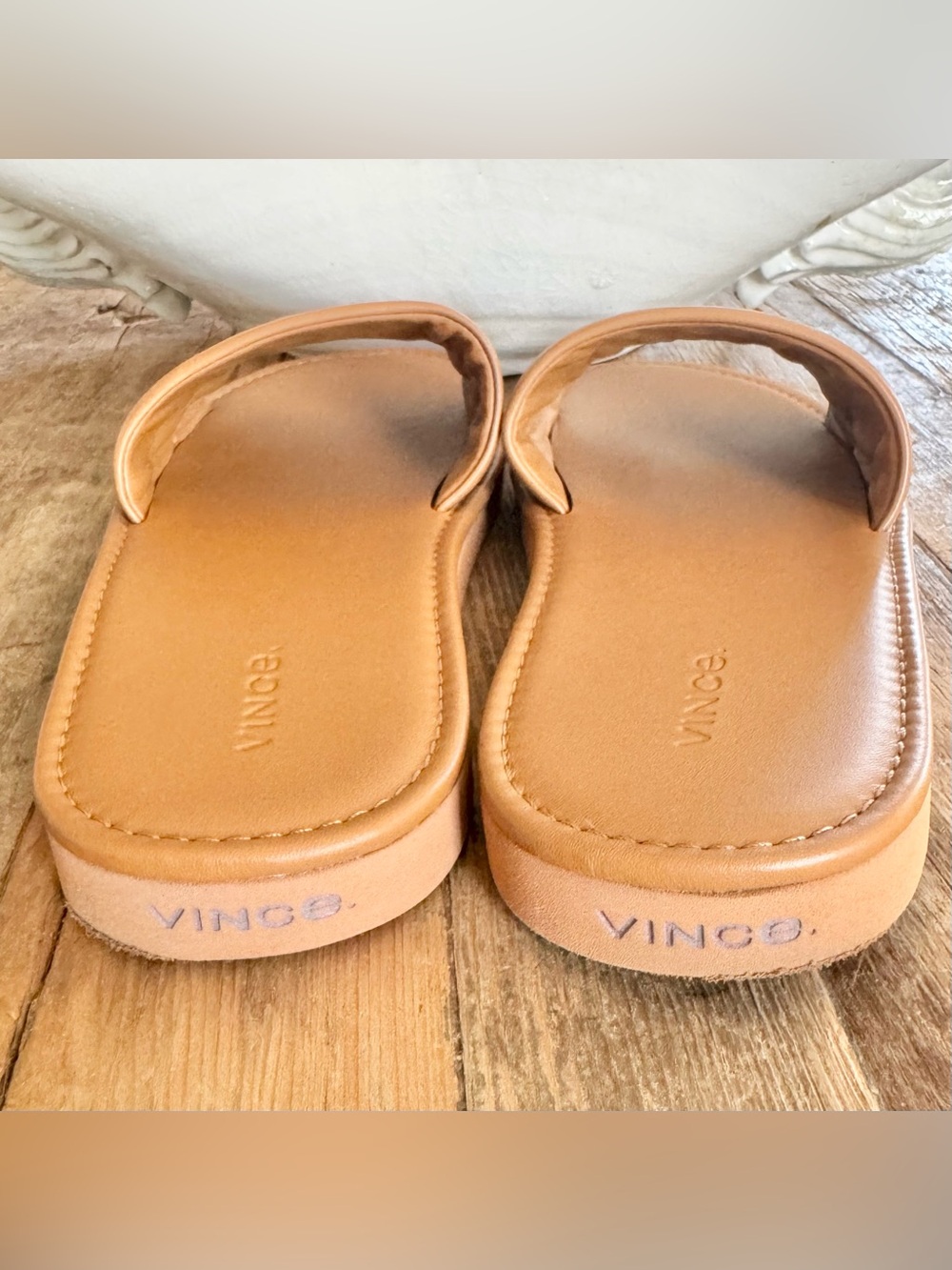 VINCE. Olina Leather Slip-On Padded Footbed Slide Sandal 9.5 - Picture 6 of 12